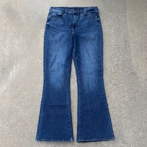 Lucky Brand Medium Wash Bootcut Flared Whiskered Faded Jeans Women's Size 14